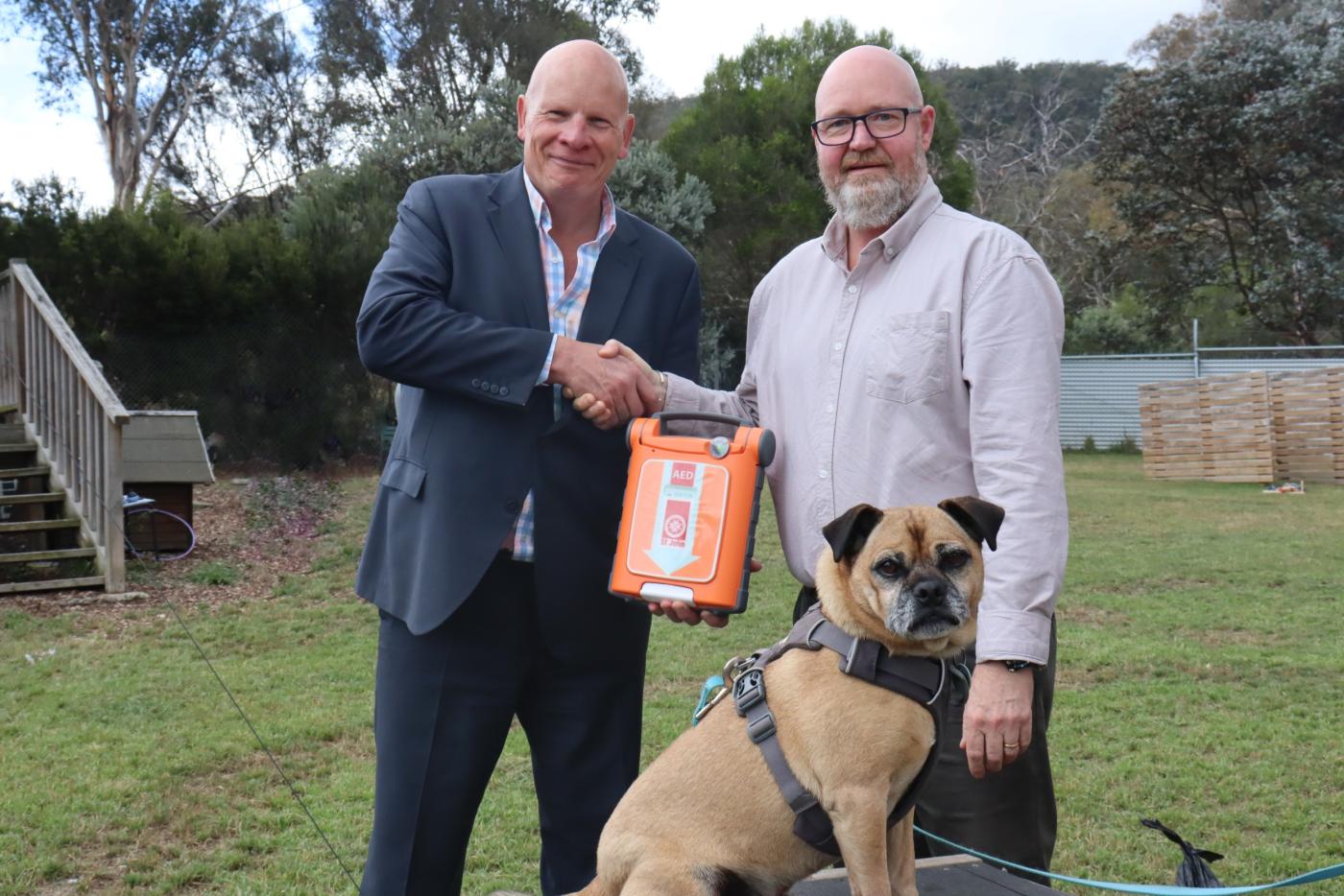 Defib donation jumpstarts the giving season St John Ambulance TAS
